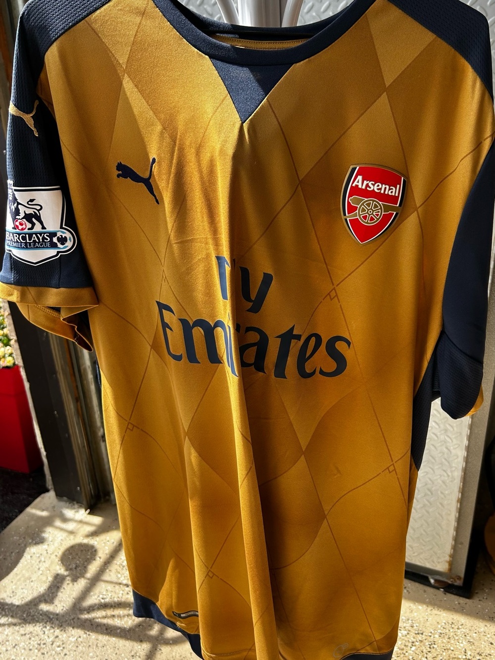 Puma Arsenal Gold and Navy Football Jersey
